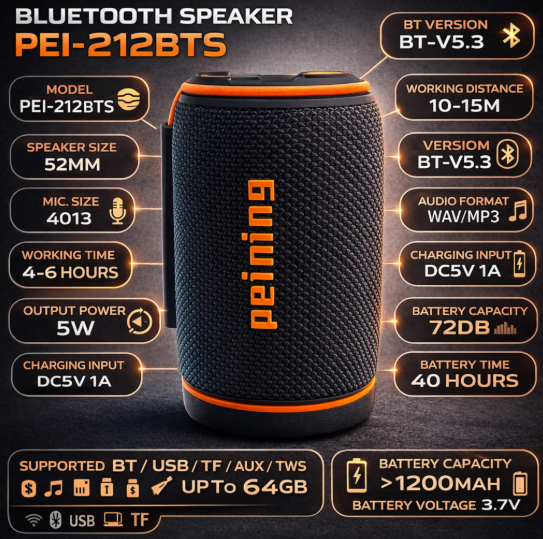 Caixa de Som Bluetooth Portátil