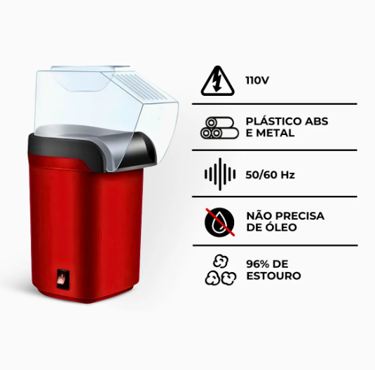 Máquina De Pipoca Elétrica Doméstica 110v