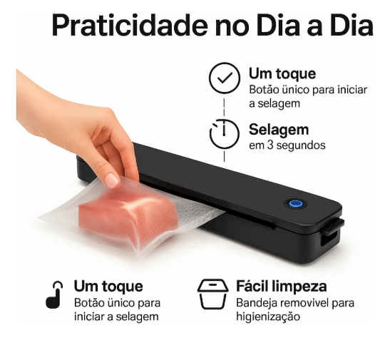 Máquina Seladora Portátil Vácuo De Alimentos 220V