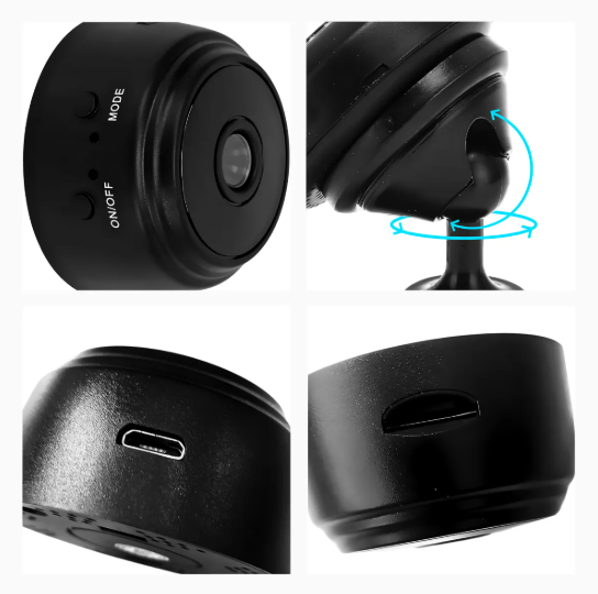 Mini Câmera Espiã A9 Wifi com Sensor e Visão Noturna